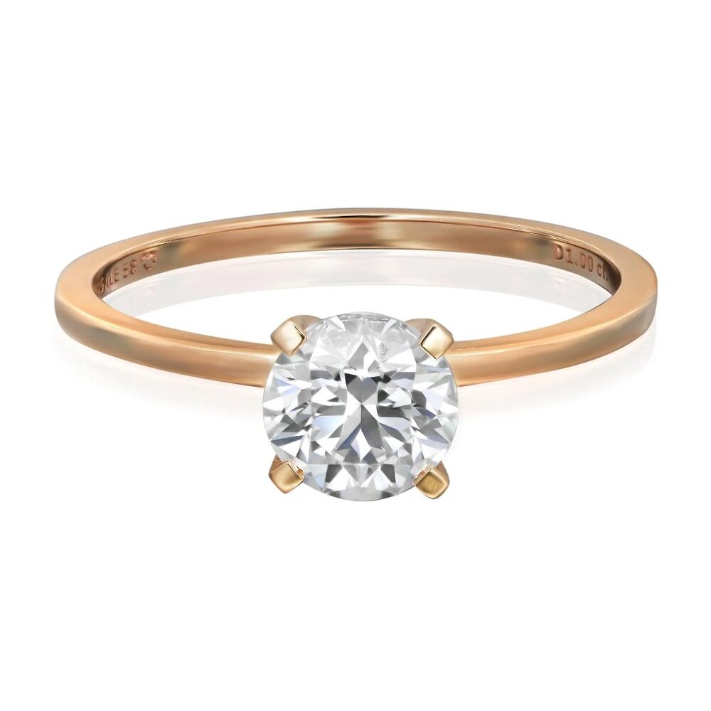 Pandora Era Lab Grown Diamond Engagement Ring 14K Yellow Gold 1.00Cttw Size 8.5